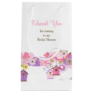 Rosa und violette florale Vogelkäfige Braut Hochze Kleine Geschenktüte