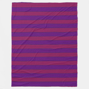 Rosa und violette gemusterte Streifen Fleecedecke