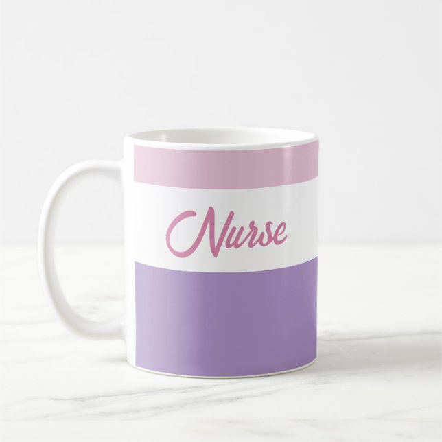 Rosa und violette Krankenschwester Kaffeetasse (Links)