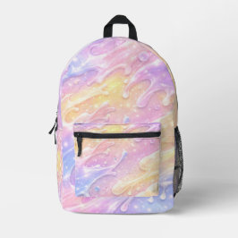 Rosa und violette Pastellfarben AI-Kunst Bedruckter Rucksack