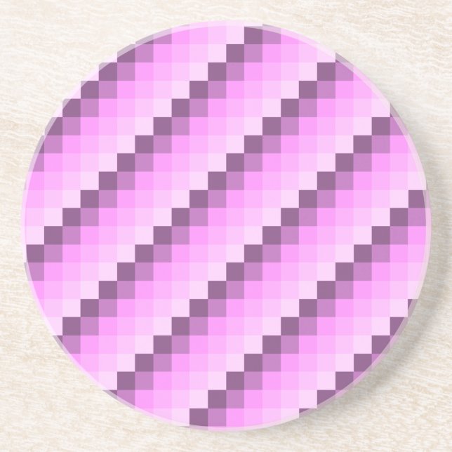 Rosa und violette Quadrate Getränkeuntersetzer (Vorne)