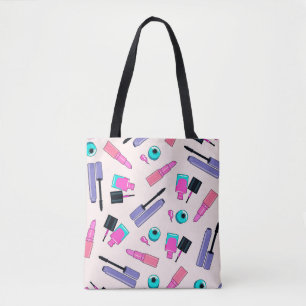 Rosa und violette Schminkkosmetik-Muster Tasche