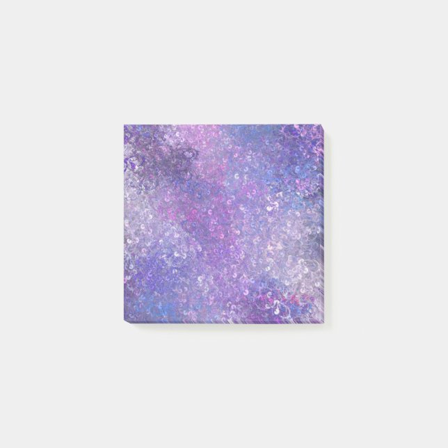 Rosa und violette Strass-Bling  Post-it Klebezettel (Vorderseite)