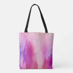 Rosa und violette Wasserfarbe positiver Raum Tasche