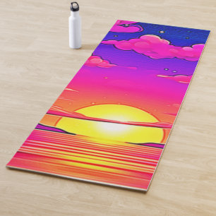 Rosa und violetter Sonnenuntergang Yogamatte