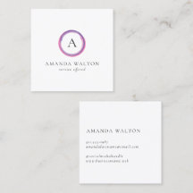 Rosa und violettes Monogramm Modern