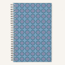 Rosa und violettes Quadratmuster Notizbuch