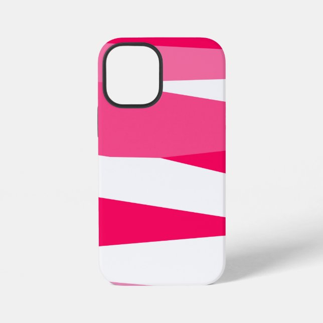rosa und weiß abstrakt iPhone 12 mini hülle (Rückseite)