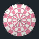 Rosa und Weiß Dartscheibe<br><div class="desc">Rosa und weiße Karton</div>