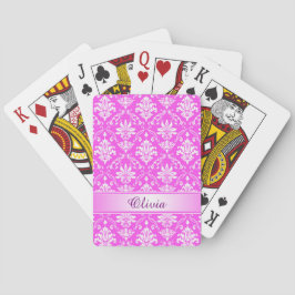 Rosa und Weiß genannter Damask Spielkarten