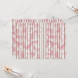 rosa und weiß gestreifter Hintergrund Einladung