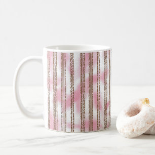 rosa und weiß gestreifter Hintergrund Kaffeetasse