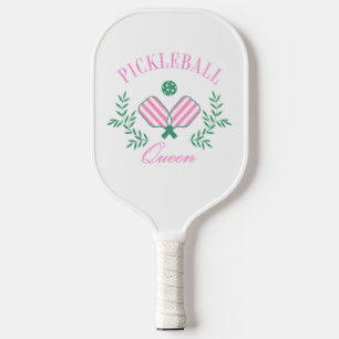 Rosa und weiß gestrichen Pickleball Queen Schläger