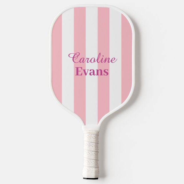 Rosa und weiß gestrichen pickleball schläger (Rückseite)
