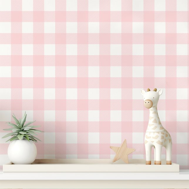 Rosa und Weiß Gingham Checkered Tapete (Von Creator hochgeladen)