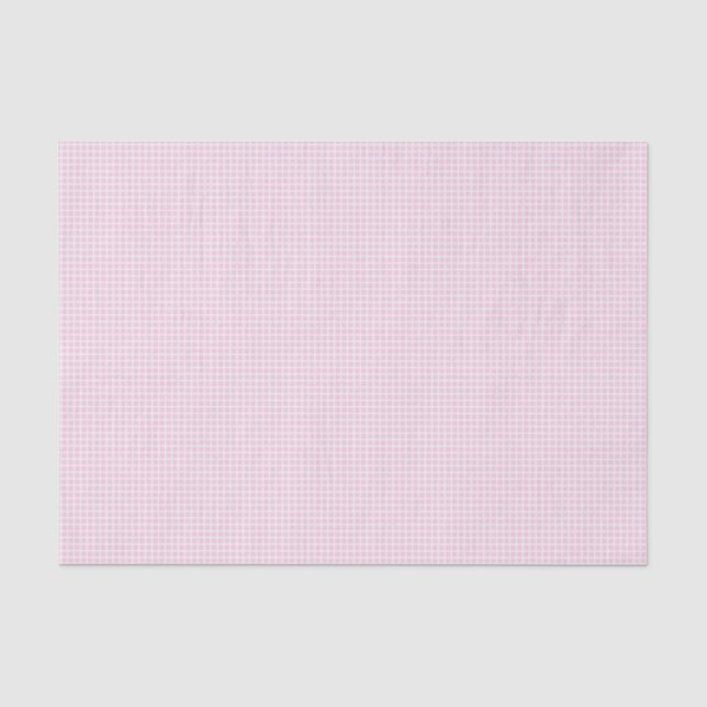 Rosa und Weiß Gingham Seidenpapier (Vorderseite)