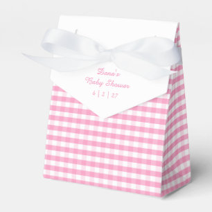 Rosa und weiß kariert  geschenkschachtel