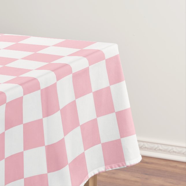 Rosa und weiß karierter Karo Tischdecke (Beispiel)