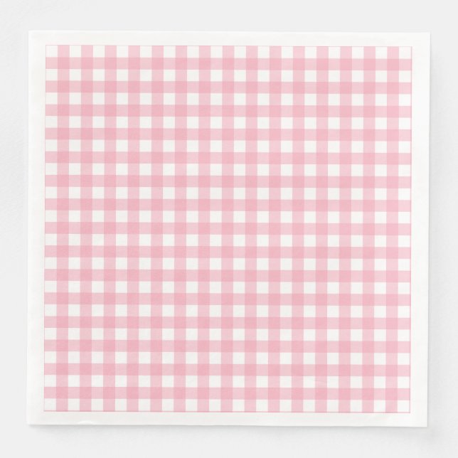 Rosa und weiß Karton Papier Abendessen Napkins Serviette (Vorderseite)