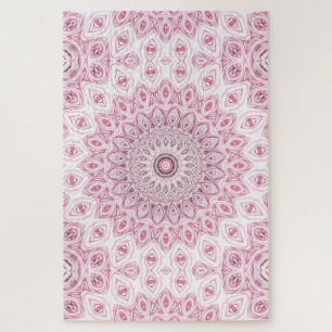Rosa und Weiß Mandala Muster Design
