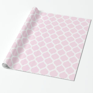 Rosa und Weiß marokkanisches Muster Geschenkpapier