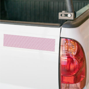 rosa und weiß mit gewellten Linien Autoaufkleber
