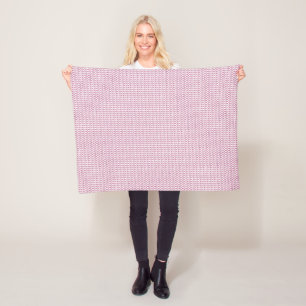 rosa und weiß mit gewellten Linien Fleecedecke