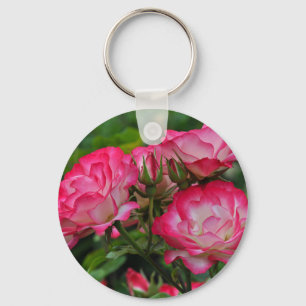 Rosa und Weiß Schlüsselanhänger