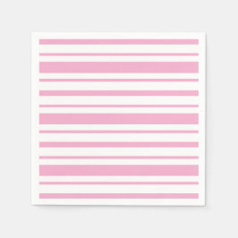 Rosa und Weiß Streifenmuster Serviette