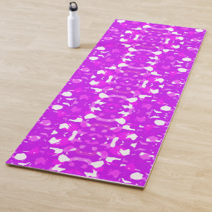 Rosa und Weiß Symmetrische Zeichen Yogamatte