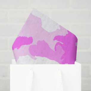 Rosa-und Weiß-Tarnungs-Muster Seidenpapier