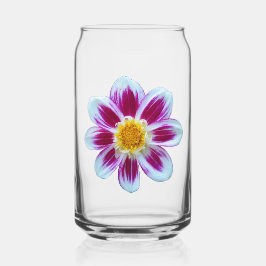 Rosa und Weiß variierte Dahlia Dosenglas