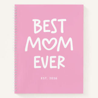 Rosa und Weiß Whimsical Herz Beste Mutter Aller Ze Notizbuch