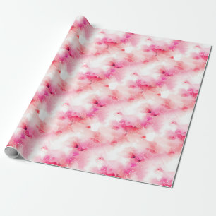 Rosa und weiße Abstraktion und Linien Geschenkpapier