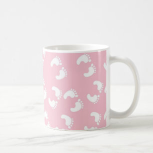 Rosa und weiße Baby-Füße - Babyparty-Druck Kaffeetasse