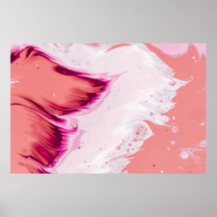 Rosa und weiße Bilder Poster
