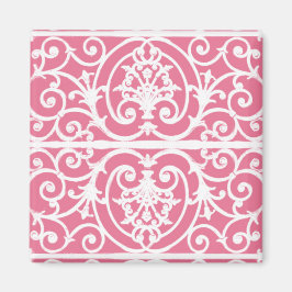 Rosa und weiße Blätter Magnet