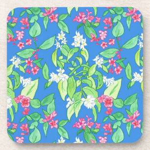 Rosa und weiße Blossom mit Korkunterlage und Tisch Untersetzer