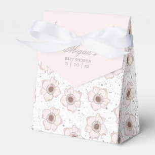 Rosa und weiße Blume Kinderdusche Geschenkschachtel