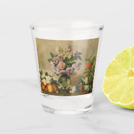 Rosa und weiße Blume (Peonies Still Life) Schnapsglas