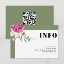 Rosa und weiße Blume Weiß Weiße Brautdetails Begleitkarte