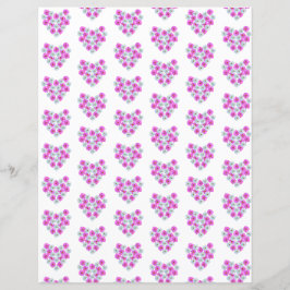 Rosa und weiße Blumenhörer - Scrapbook Paper