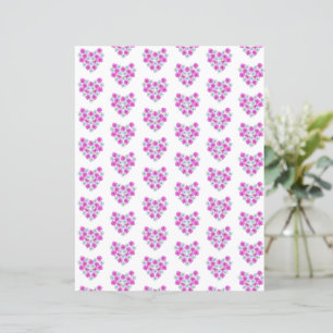 Rosa und weiße Blumenhörer - Scrapbook Paper