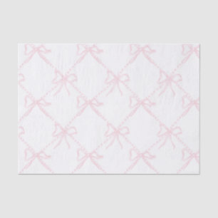 Rosa und Weiße Bogen, Grandmillenial Ribbon Seidenpapier