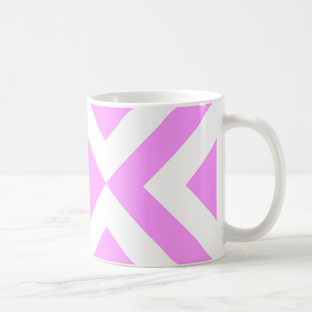 Rosa und weiße Chevronen Kaffeetasse (Rechts)