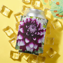 Rosa und weiße Dahlia Floral Dose Cooler Dosenkühler