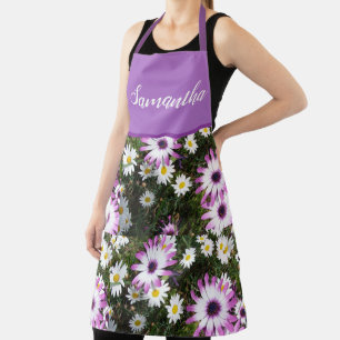 Rosa und weiße Daisy Daisis Blume Blumenstrauß Schürze