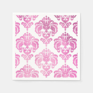 Rosa und weiße Damaski Vintage Hochzeitsfeier Part Serviette