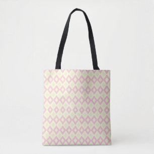 rosa und weiße Diamantformen auf Tasche