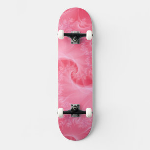 Rosa und weiße Drehung Skateboard